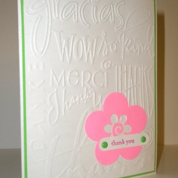 Cuttlebug 4” x 6” THANKS embossing folder - Picture 13 of 15